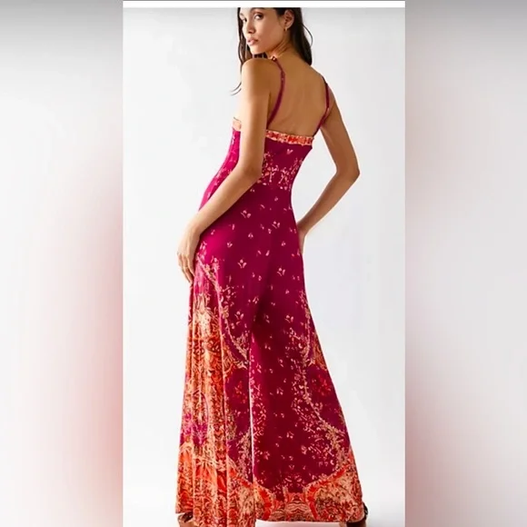 NWT! Free People ASTRID Wide-Leg Jumpsuit S